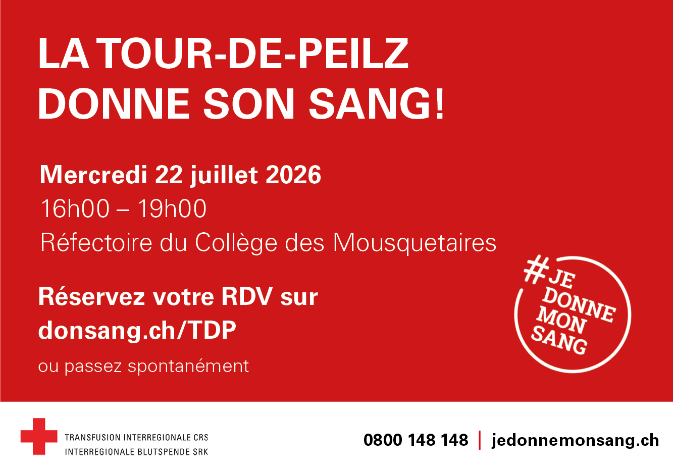 La Tour-de-Peilz donne son sang !