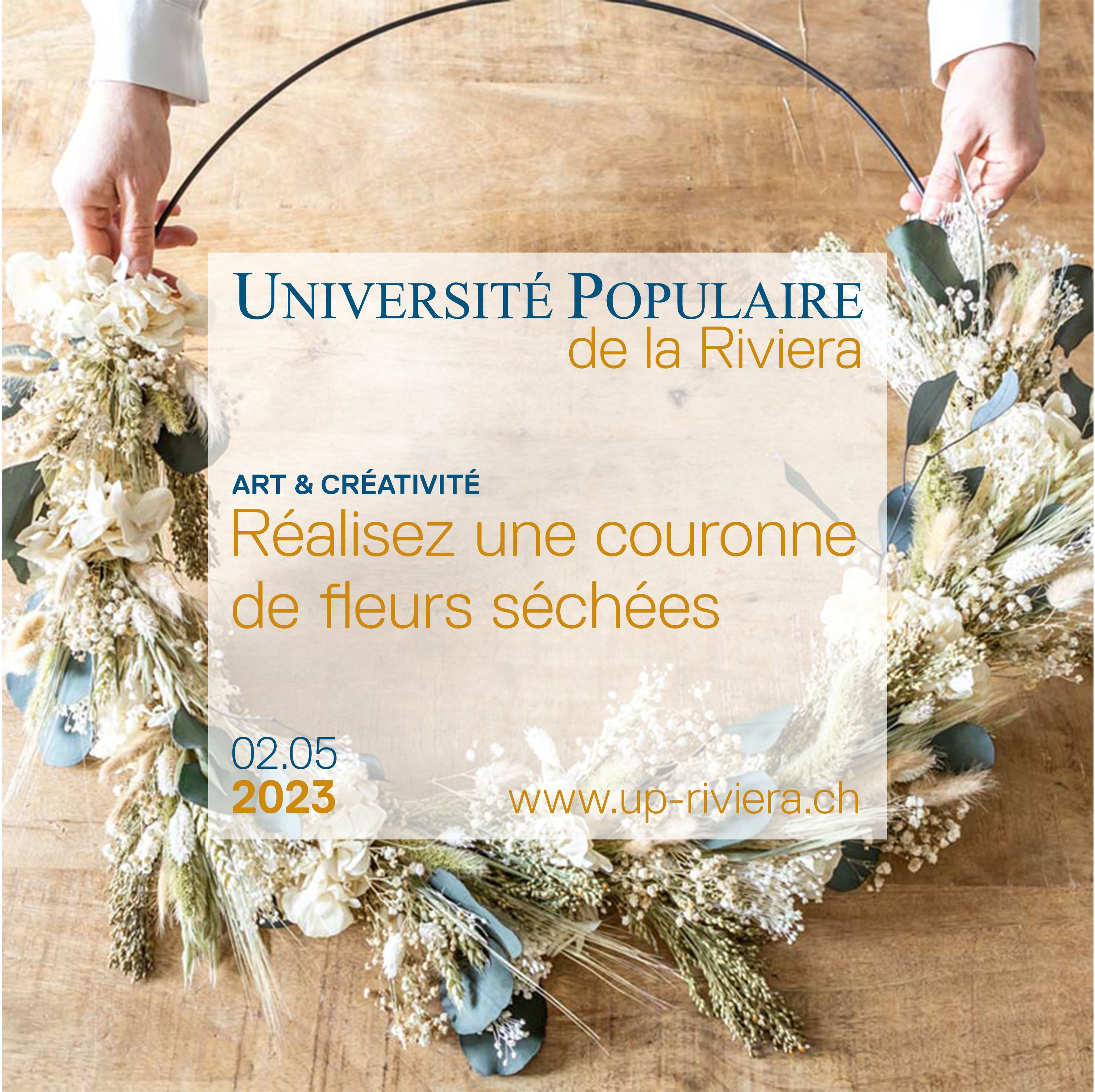 Réalisez une couronne de fleurs séchées pour la Fête des mères