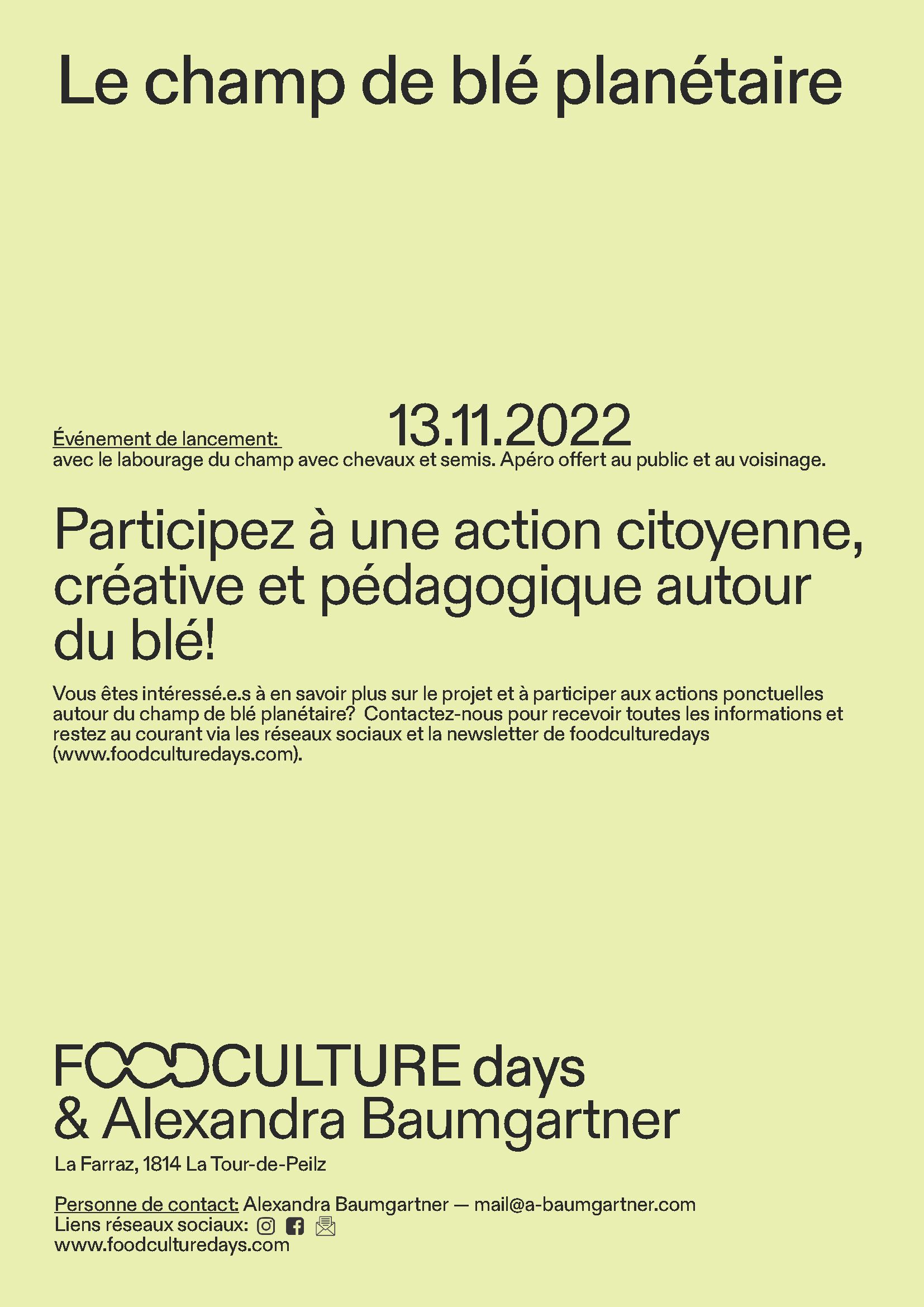 LE CHAMP DE BLÉ PLANÉTAIRE