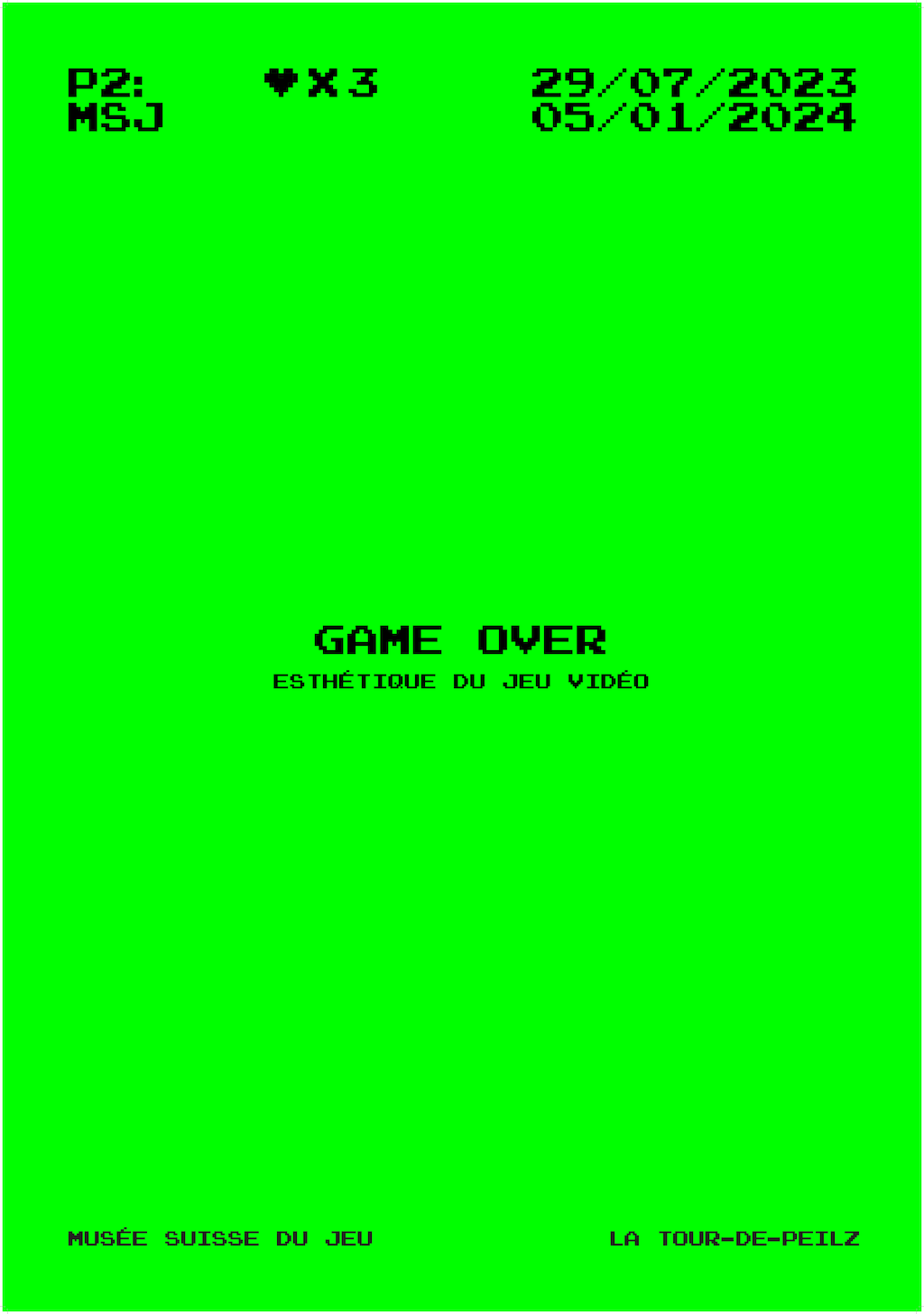 GAME OVER, esthétique du jeu vidéo