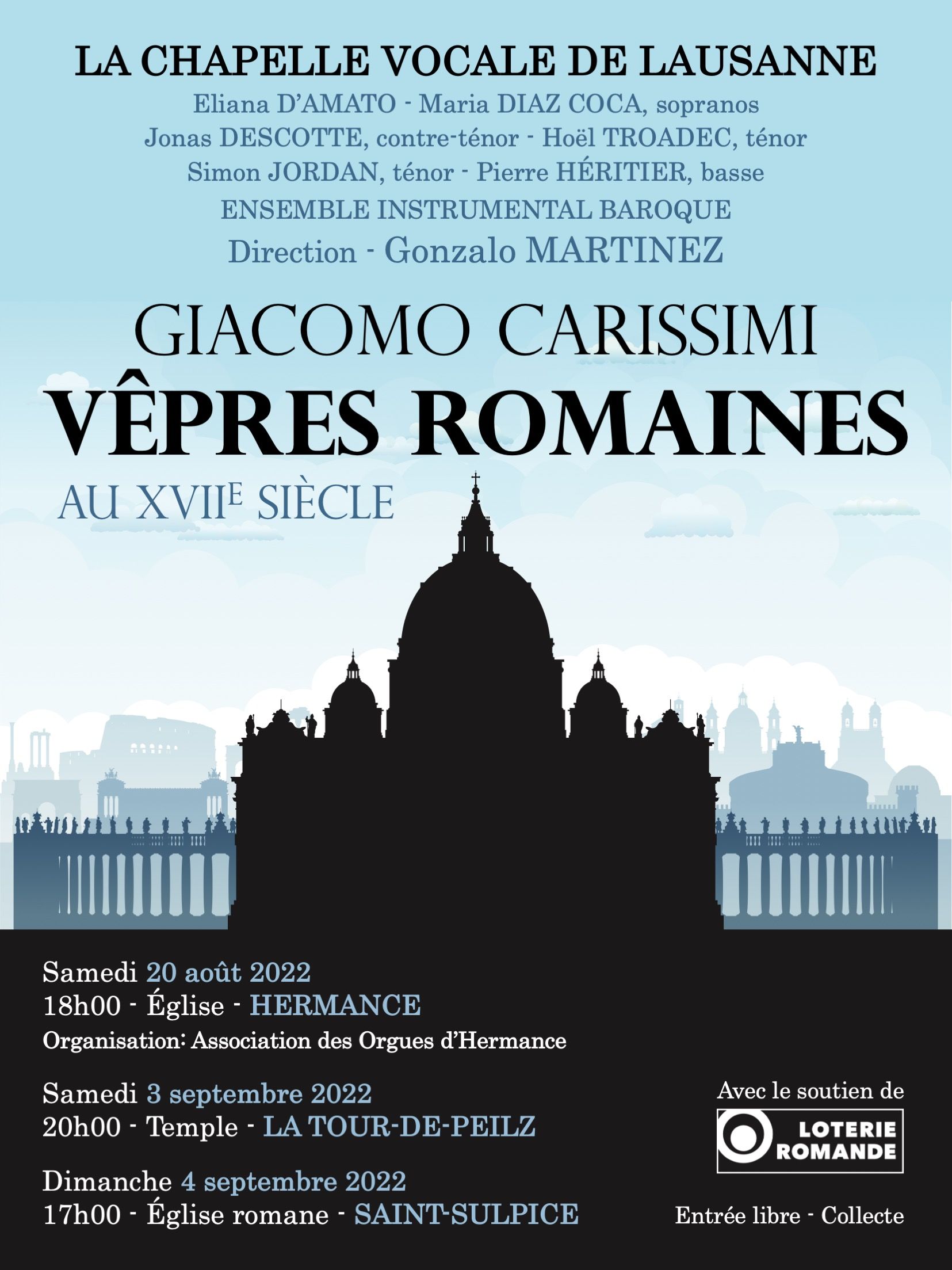 Concert - Vêpres romaine au XVIIème siècle - Giacomo Carissimi