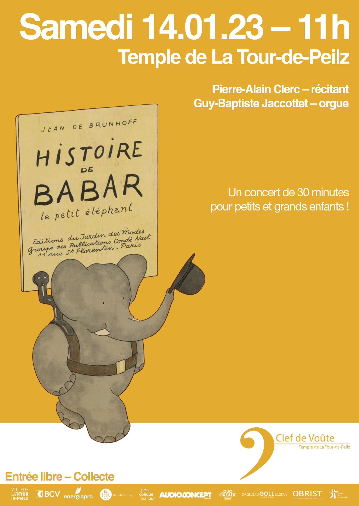 Concert orgue - Histoire de Babar