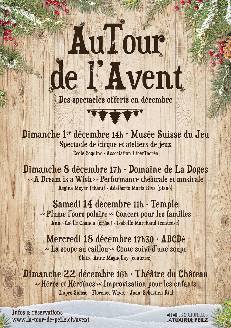 AuTour de l'Avent : spectacles offerts en décembre