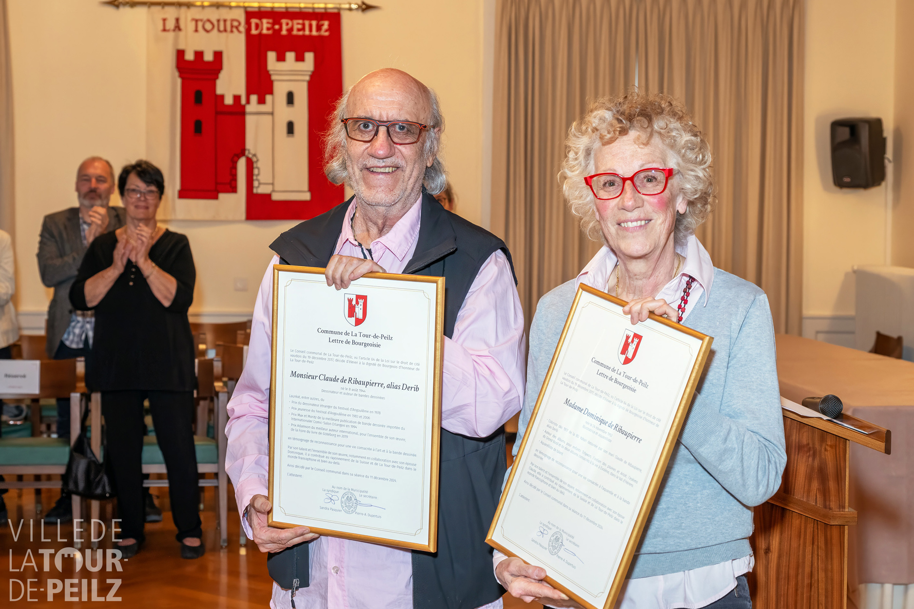 Bourgeoisie d’honneur à Dominique et Claude de Ribaupierre